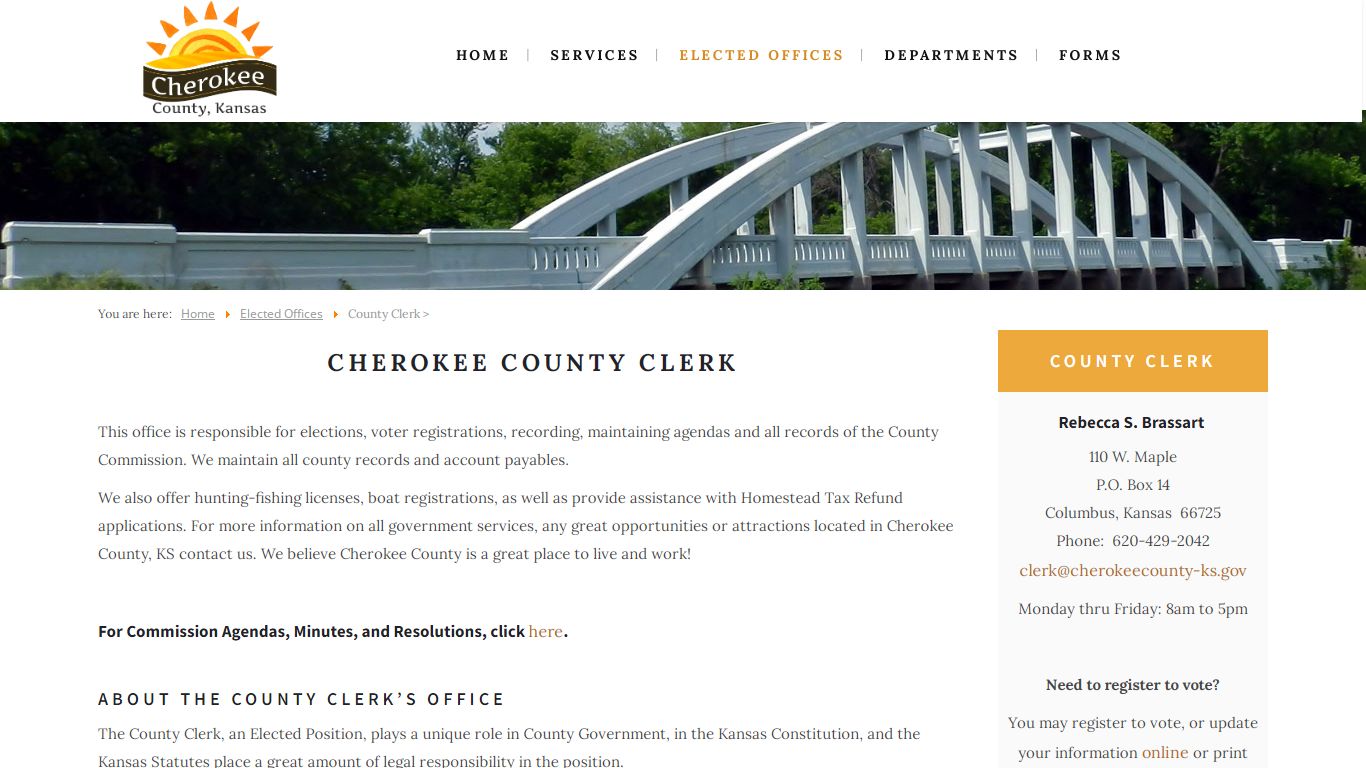 Cherokee County, Kansas - County Clerk >