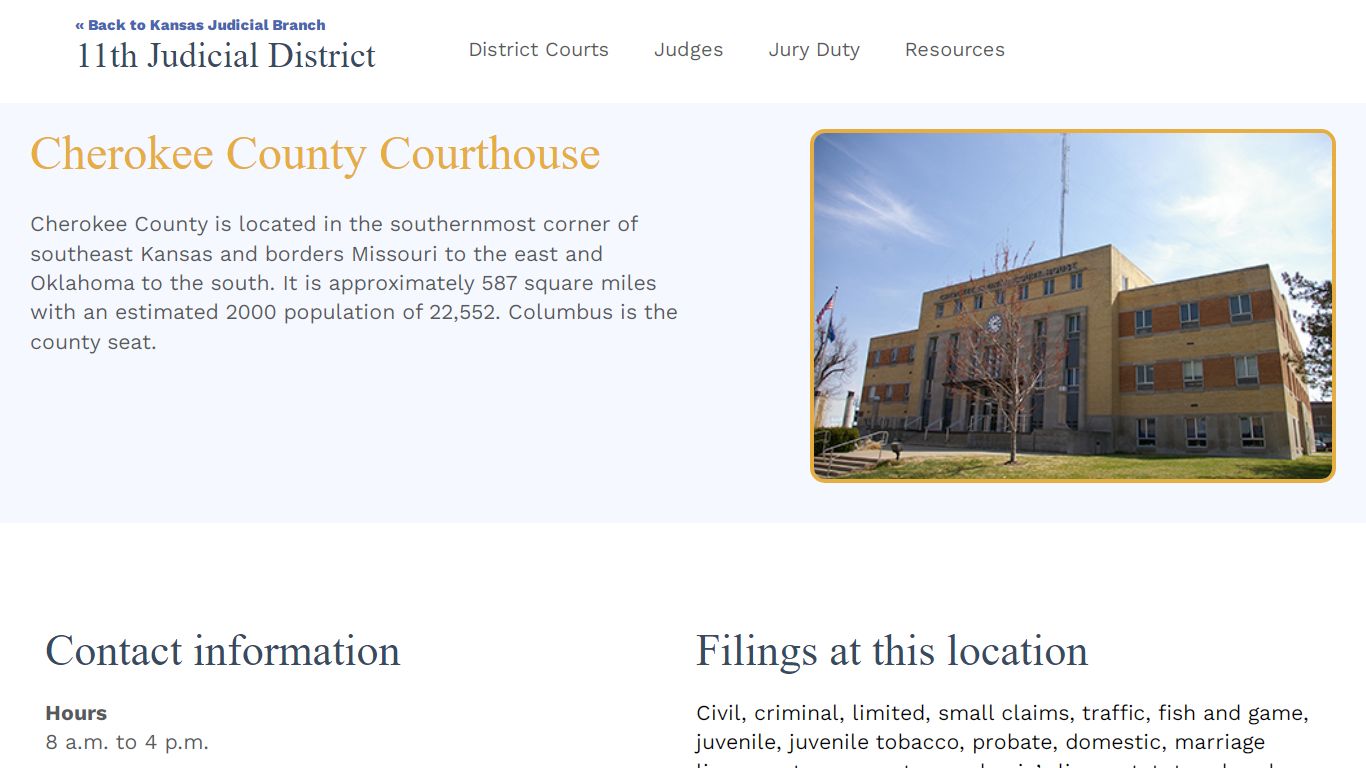 11th Judicial District - Cherokee County ... - KS Courts